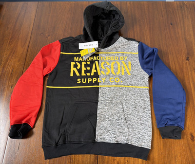 Reason Supply Company Colorblock Hoodie Size Large New with Tags