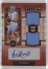 2022 Panini Legacy Futures Ruby 25/100 Sam Howell #FD-SH Dual Patch Auto f7a