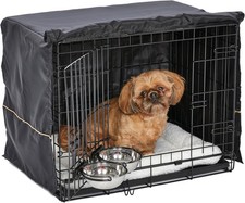 MidWest Homes Pets Double Door iCrate Starter Kit 24-inch Dog Crate Bundle Small