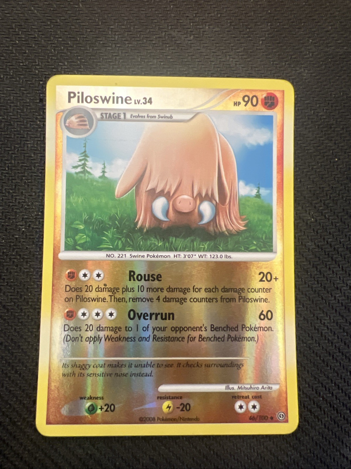 Piloswine Stormfront Reverse Holo Pokémon TCG 46/100 Diamond & Pearl Uncommon