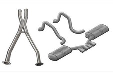 Corsa 2.5" Sport Exhaust System Tigershark 3.5" Polish Tips 97-04 Corvette C5