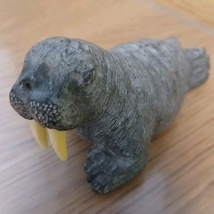 Wolf Originals Handmade Soapstone Walrus Figurine Canada