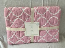 Pottery Barn Baby Toddler NORA QUILT NEW w/tags PINK 36" x 50" Organic cotton