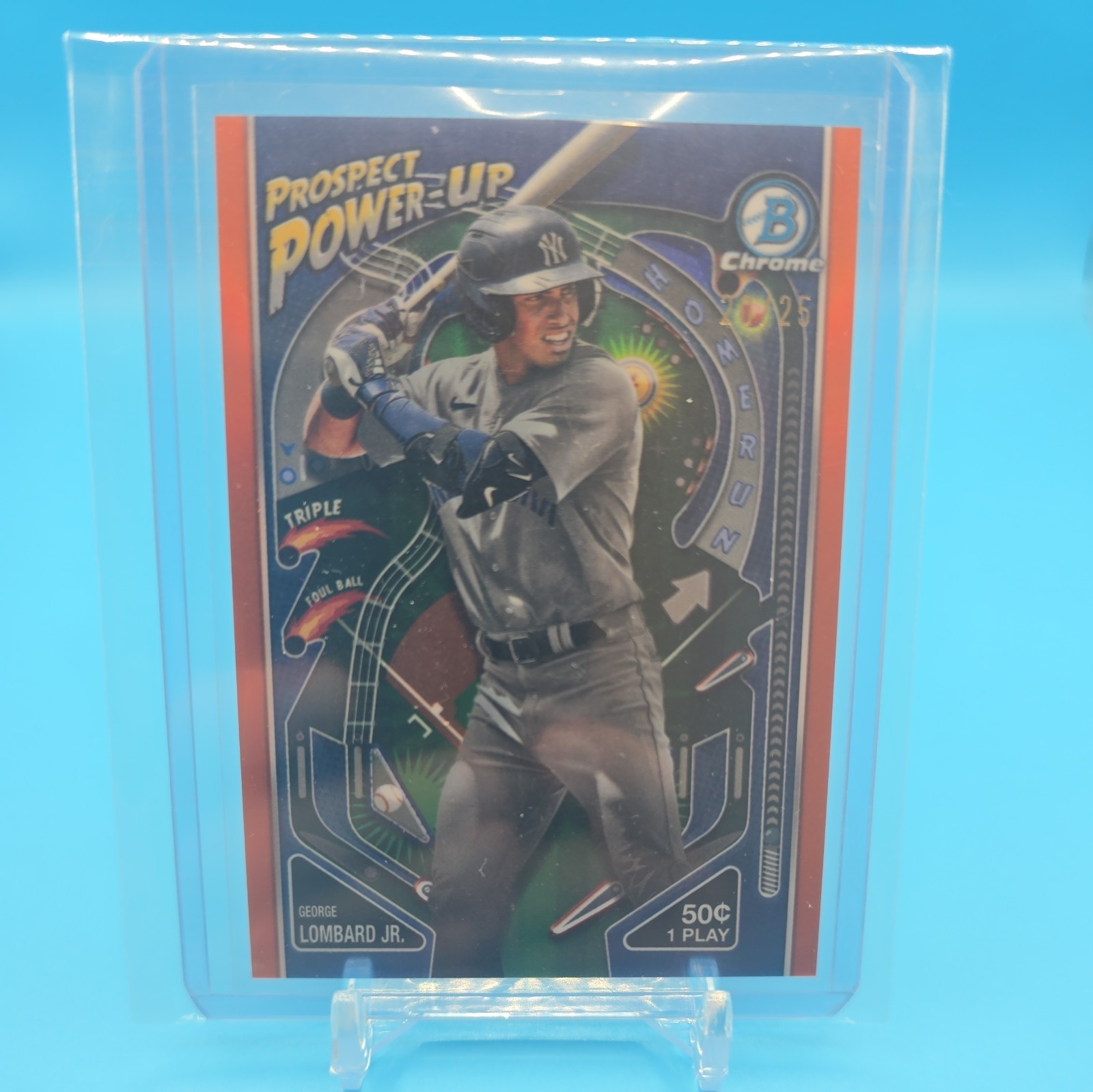 2024 Bowman Chrome George Lombard Jr. Prospect Power-Up Orange 20/25