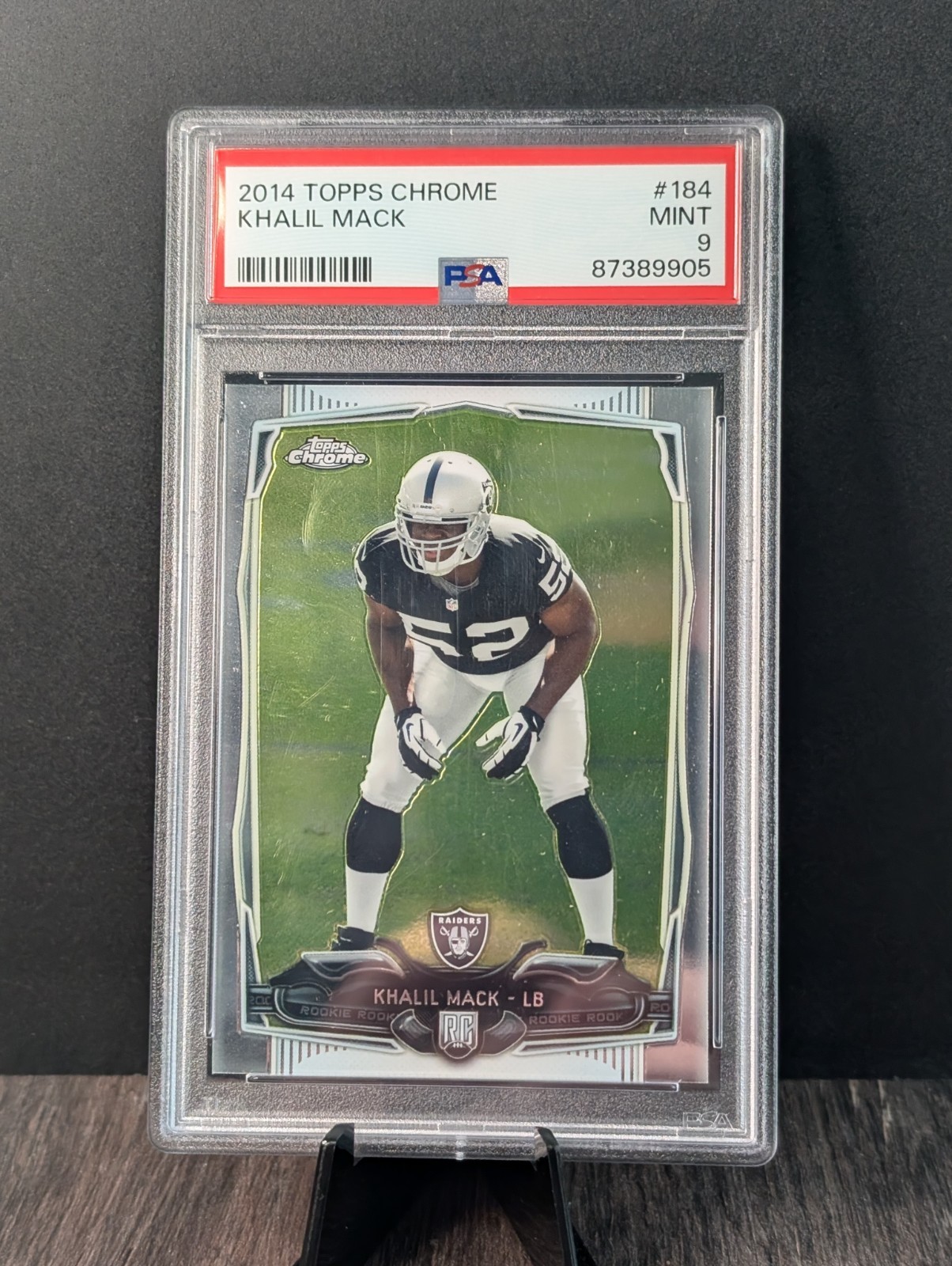 2014 Topps Chrome Khalil Mack Rookie #184 (RC) PSA 9 MINT Raiders