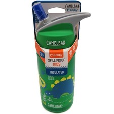 CamelBak Eddy Kids Green Dinos Spill Proof Water Bottle 12oz / .4L - BPA Free