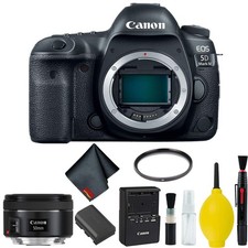 Canon EOS 5D Mark IV DSLR Camera Body Only Basic Kit Intl Model w/Canon EF 50m