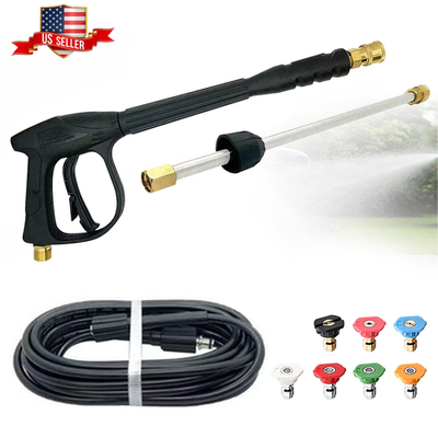 #ad High Pressure 5800PSI Car Power Washer Gun Spray Wand Lance Nozzle and Hose Kit $34.99