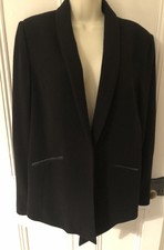 Derek Lam 10 Crosby Womens Tuxedo Jacket Black Uk 12-14