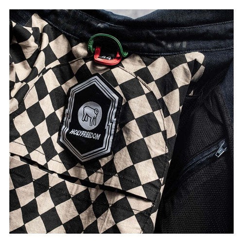 Holy Freedom Genua Stampato Moto Freizeitjacke Denim - Bild 9 von 12