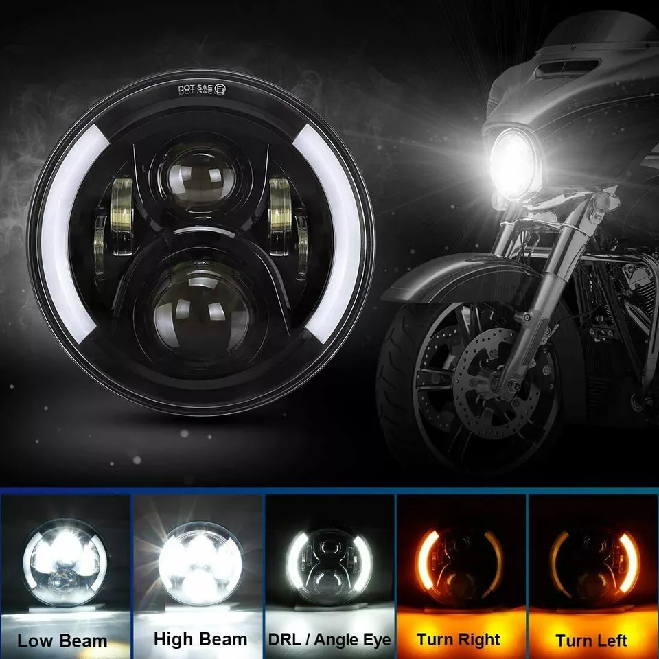 Faro LED DRL/luz de señal de giro para motocicleta de 7" para BMW R1150 R1200 R Nine T Foto 4 de 4