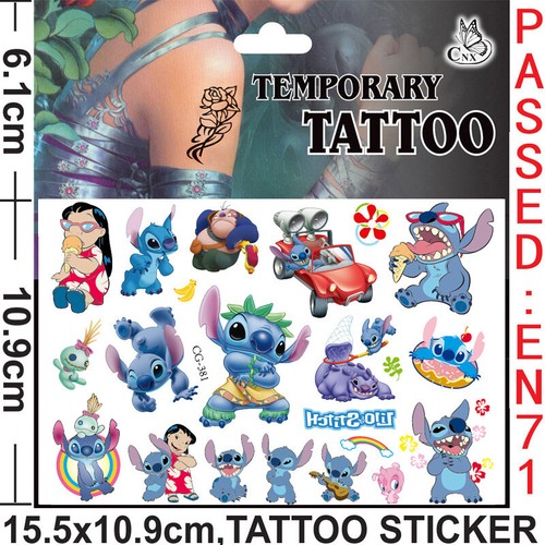 Adesivi tatuaggi cartone animato Lilo & Stitch Stitch bambini compleanno festa forniture regalo - Foto 24 di 29