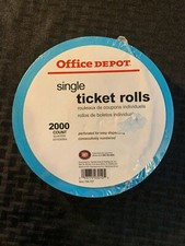 Roll of 2000 - Admit One Blue Numbered Tickets Carnival Festival Raffle NEW