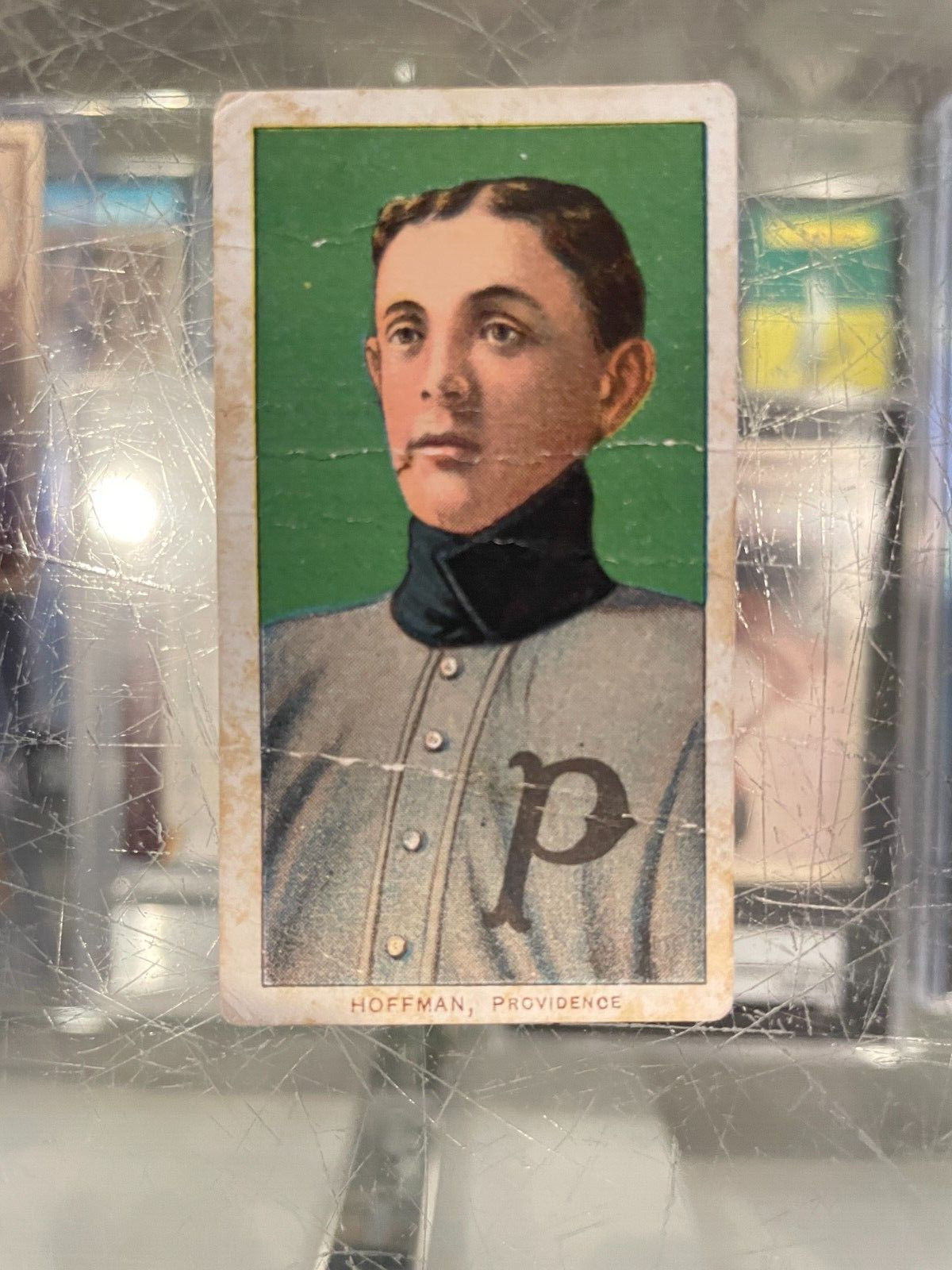 1909-11 T206 POLAR BEAR TOBACCO IZZY HOFFMAN PROVIDENCE BASEBALL CARD GOOD
