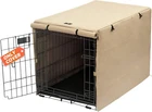 Funda para jaula de perro con doble puerta - Perrera de poliéster para mascotas