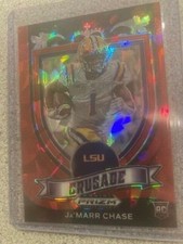 2021 Prizm Crusade red cracked ice prizm Jamarr Chase rc #162 Cincinnati Bengals