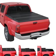 6ft Frp Hard Truck Bed Solid Tri-fold Tonneau Cover For 2005-2018 Toyota Tacoma