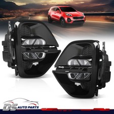 Fit For 2020-2021 Kia Sportage Led Fog Light Daytime Running Lamps Drl Pair