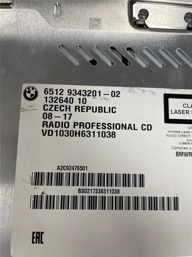 BMW 1 & 3 SERIES RADIO PROFESSIONAL CD UNIT NEW GENUINE 65129343201 - Picture 3 of 3