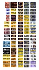 1/25 scale model car assorted USA Pennsylvania license plates state tags 1:25