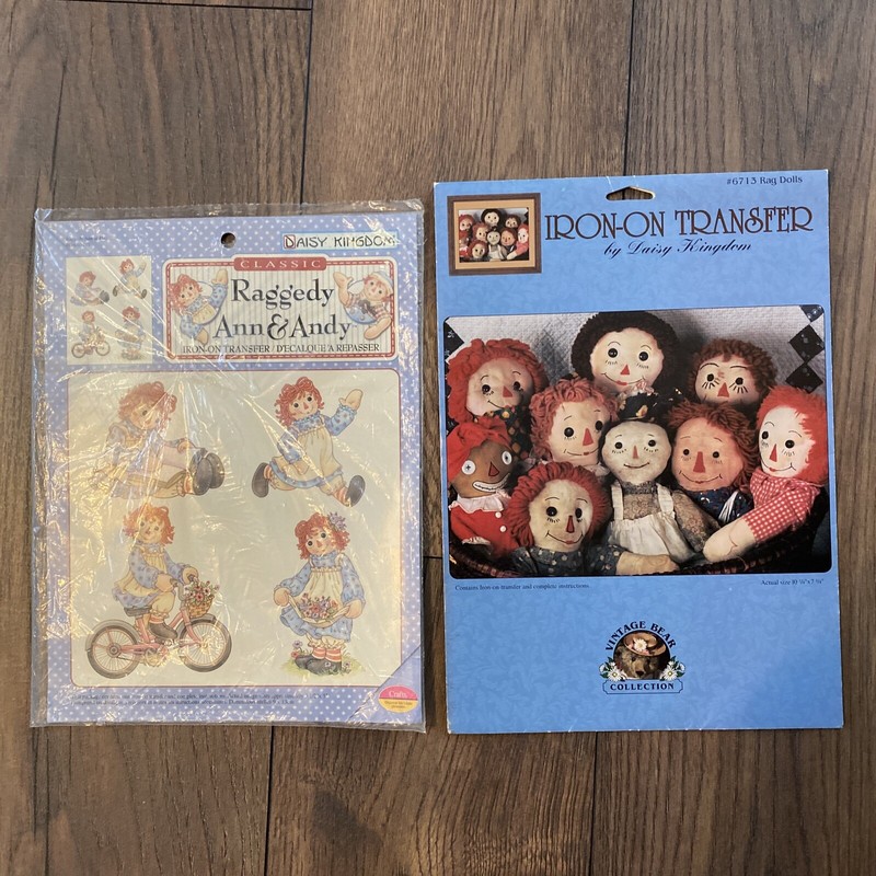 Raggedy Ann & Andy Iron On Transfers Daisy Kingdom