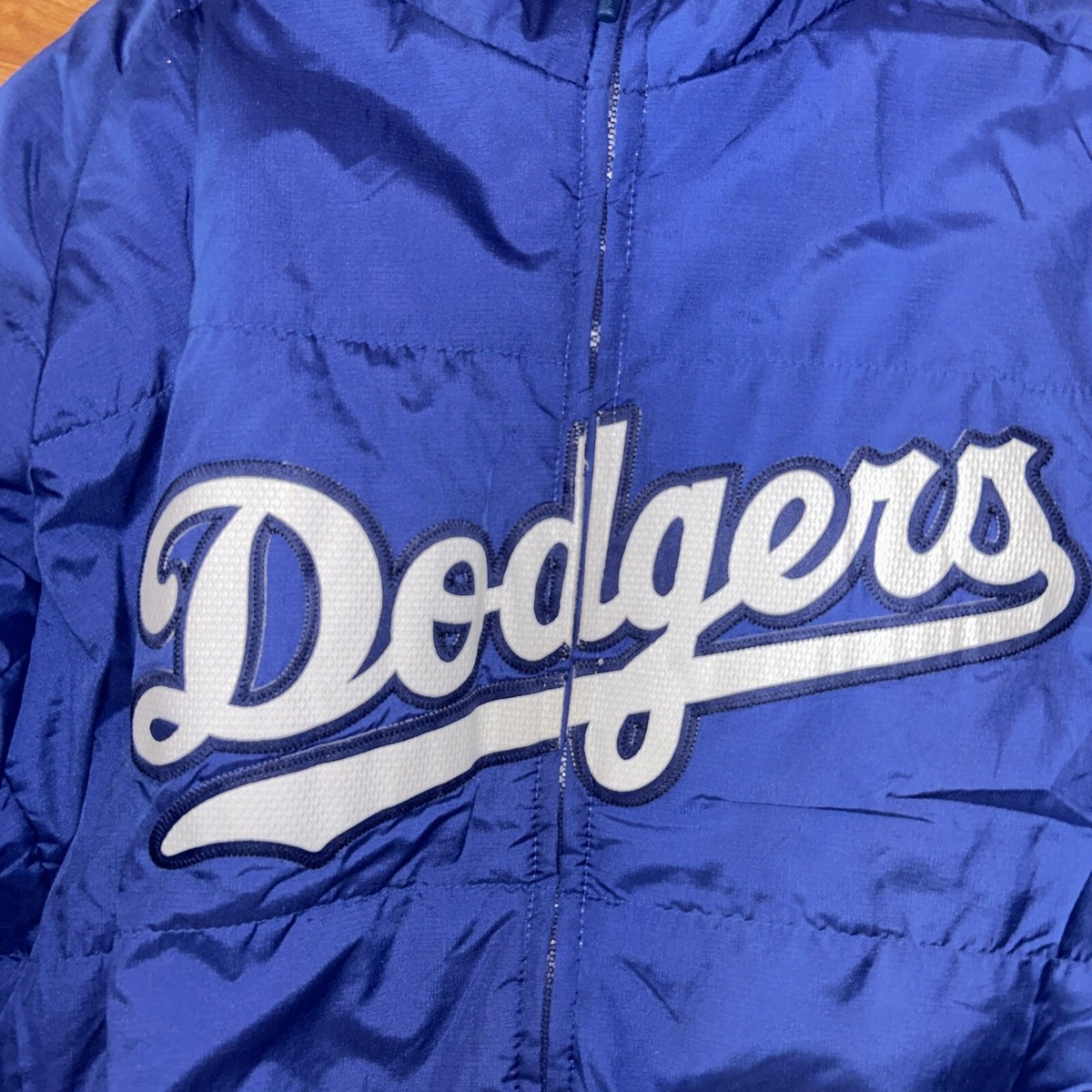 Los Angeles Dodgers MLB Blue Majestic Fleece Lined Dugout Jacket