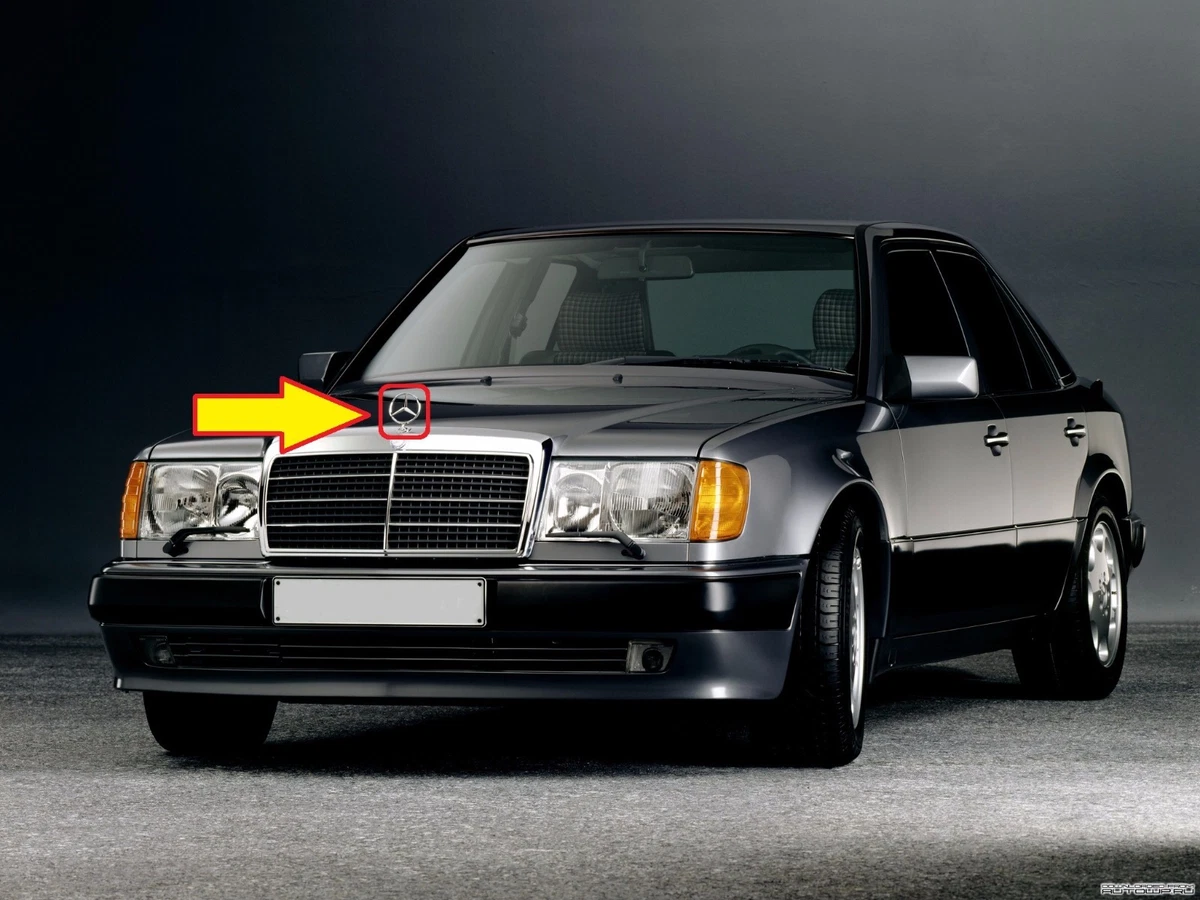 NEW GENUINE MERCEDES BENZ MB E W124 FRONT HOOD ORNAMENT STAR LOGO  