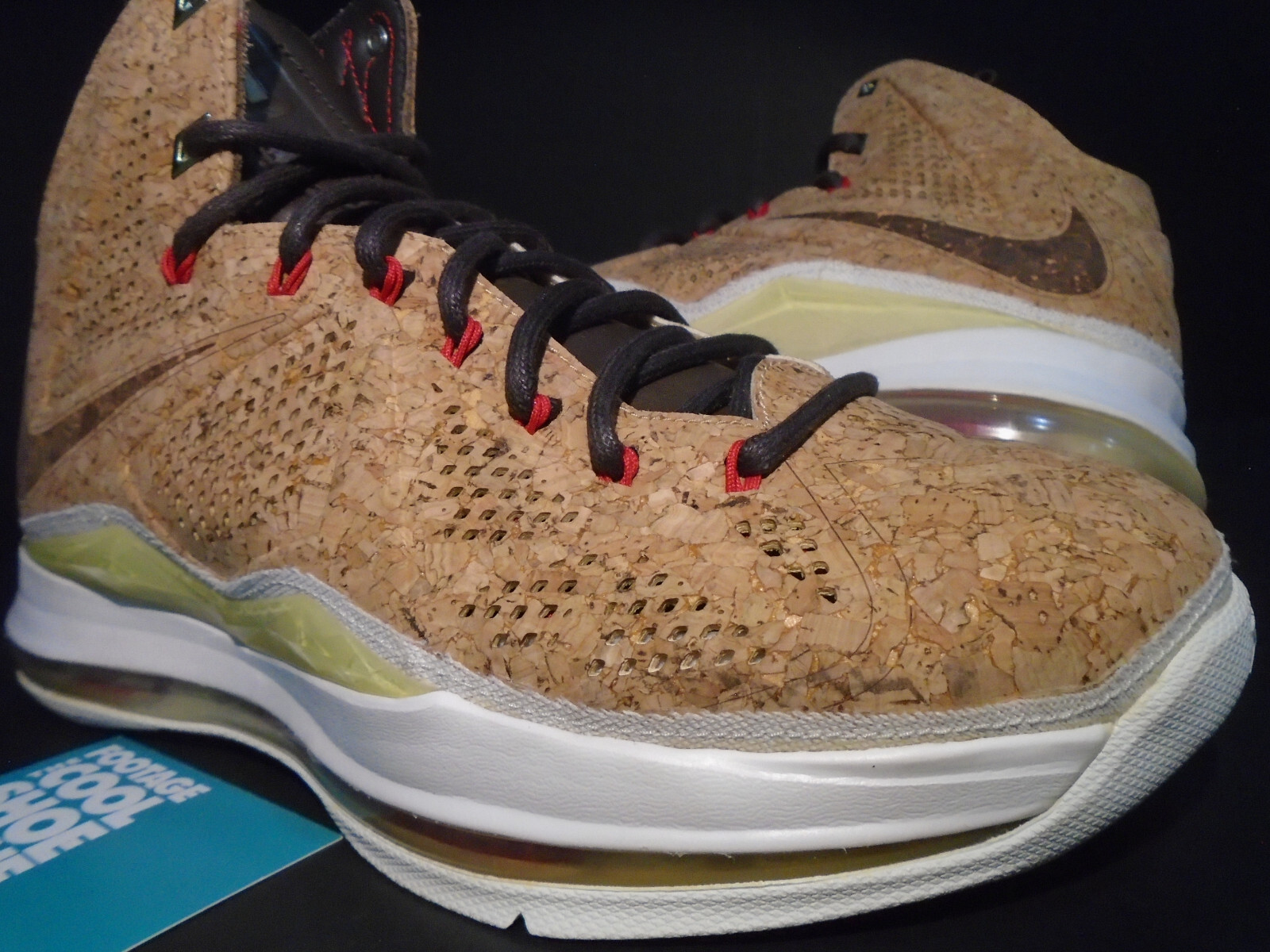 OFF WHITE X NIKE 2013 NIKE LEBRON X 10 EXT SUGHERO QS MARRONE BIANCO ROSSO WHAT THE 580890 200 8.5