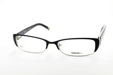 MARCHON NYC ELLINGTON 001 Black / Silver 53-16-135 Frames Flex Hinges L418