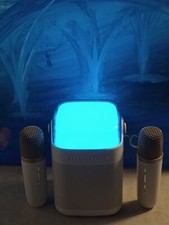 Speaker/ Bluetooth Karaoke Music System With Two Gold Headed Microphones Yes  