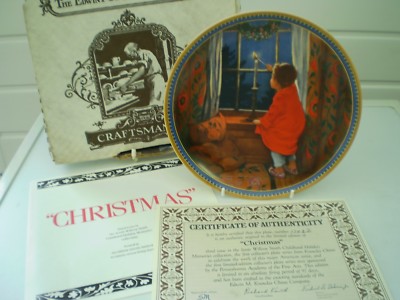 Knowles Porzellan Teller: ''Weihnachten'': Kindheitserinnerungen: Jessie Willcox Smith 