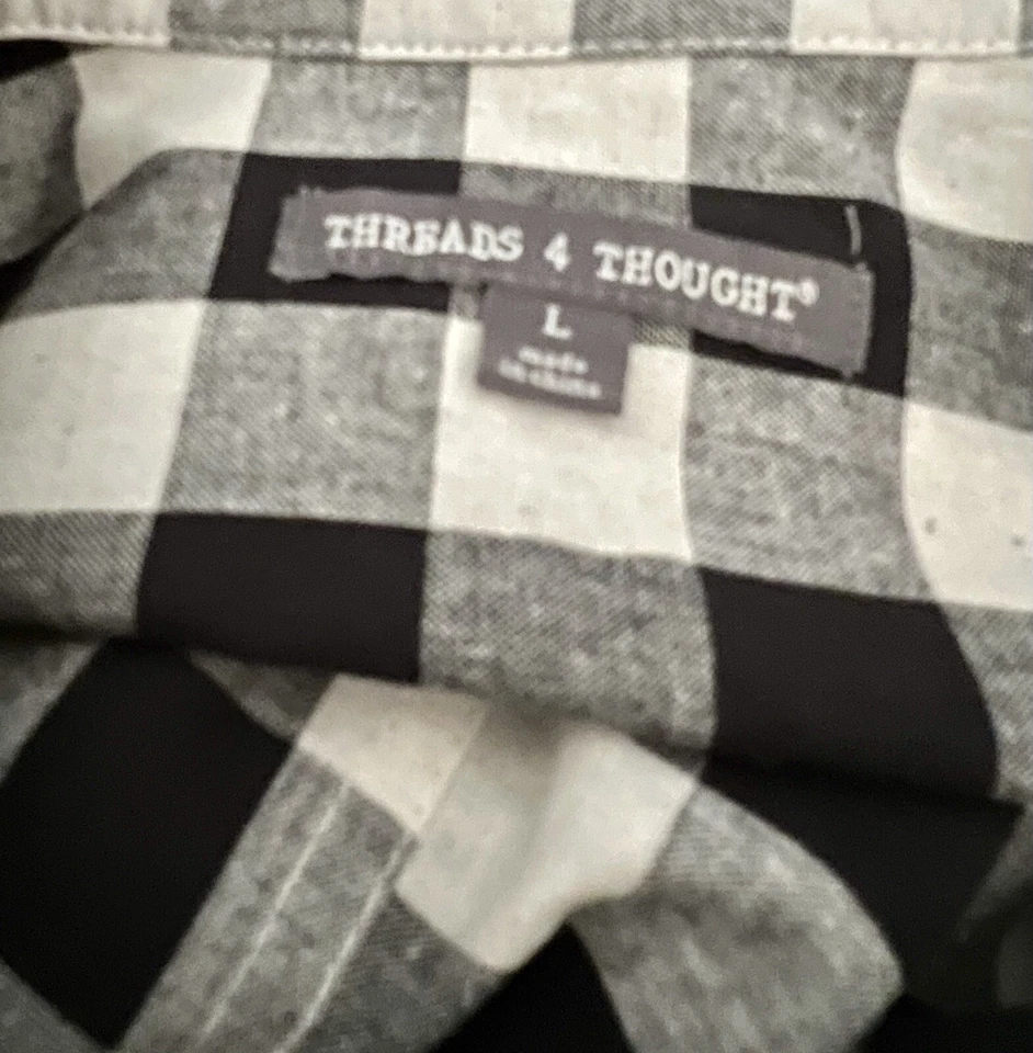 Threads 4 Thought men's long sleeve plaid shirt Size L - Image 3 of 3