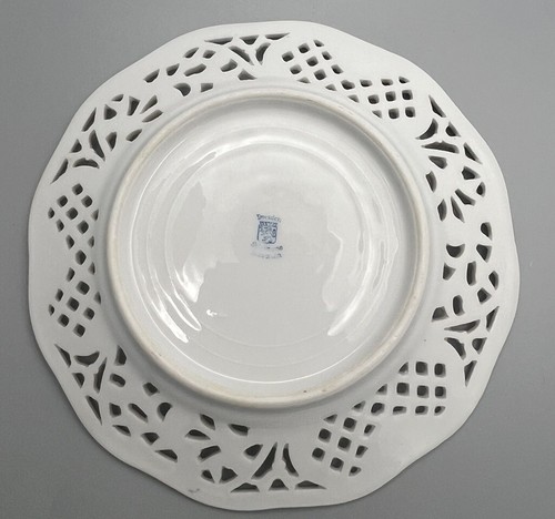 Antique, Dresden Schumann Bavaria Reticulated, 5.75 Inch Plate; FREE SHIP USA - Picture 11 of 15