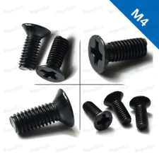 M4 Black Oxide Phillips Cross Recess Countersunk Flat Head Machine Screws