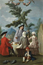 oil painting on canvas "Luncheon in the Countryside "
