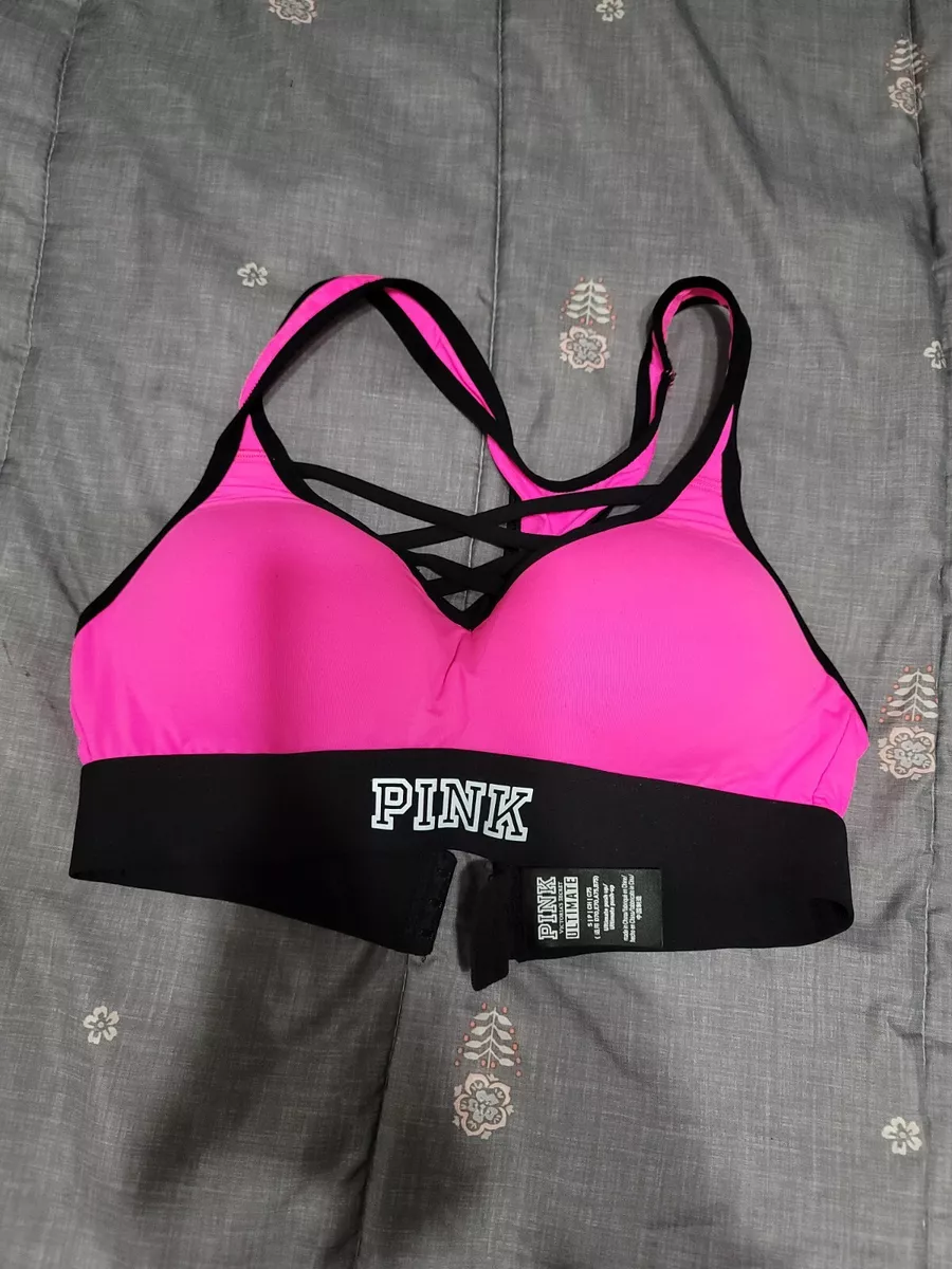 CUTE VICTORIAS SECRET PINK SPORTS BRA SIZE WOMEN'S X SMALL S