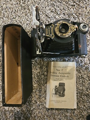 Kodak No. 2 folding Autographic brownie Film camera 1920's Era