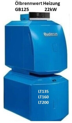 Buderus Paket Ölbrennwert  GB125 22 kW +MC110 +RC310+Speicher LT 160 L.  liegend