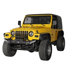Fit 1997-2006 Jeep Wrangler Tj Off-road Front Bumper W Winch Plate Led Lights