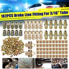 <!--F#f_0-->182x Brake Line Male Female Fitting Nuts Kit 2 3 Way 10mm 3/16