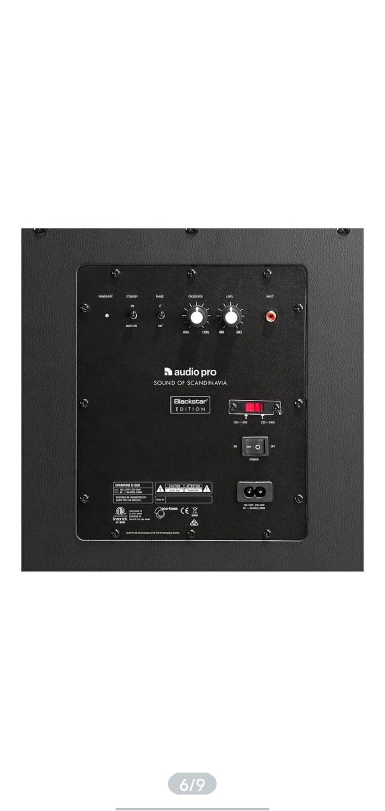 Foto 6 van Audio Pro Drumfire Blackstar Edition Multiroom WiFi Bluetooth Speaker New!