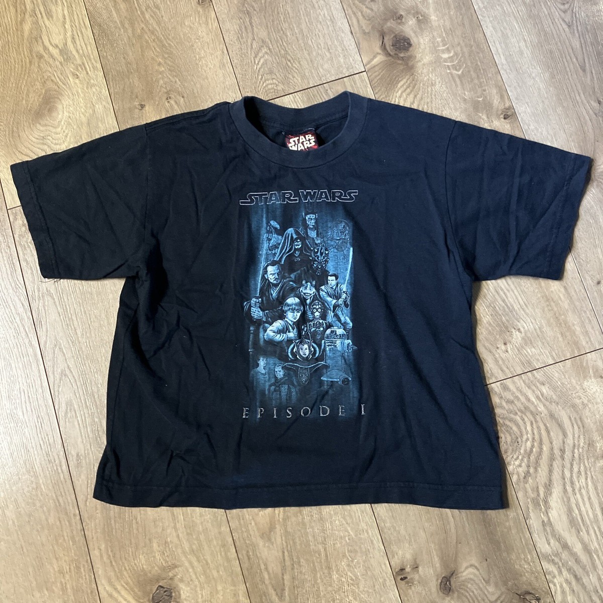 Vintage 90s Star Wars Episode 1 Black Youth Black T Shirt L 