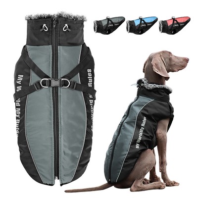 Lovelonglong Winter Hundejacke Mit 4 Beinen – Winddicht, Fleece, Reflektorstreifen, Für Kleine Bis Große Hunde