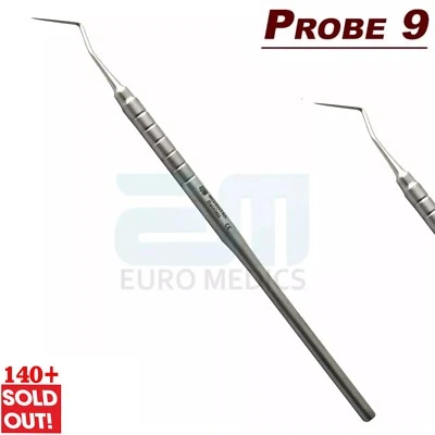 MEDENTRA EURO MEDICS Dental Probe # 9 Pointed Single Ended Periodontal Diagnostic Teeth Cleaning Tool
