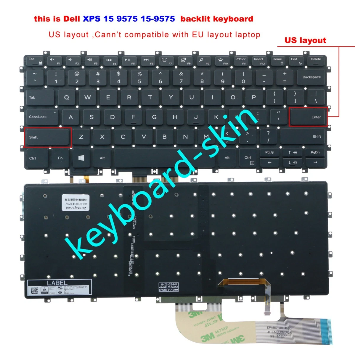 Dell Xps 15 Backlit Keyboard for sale | eBay