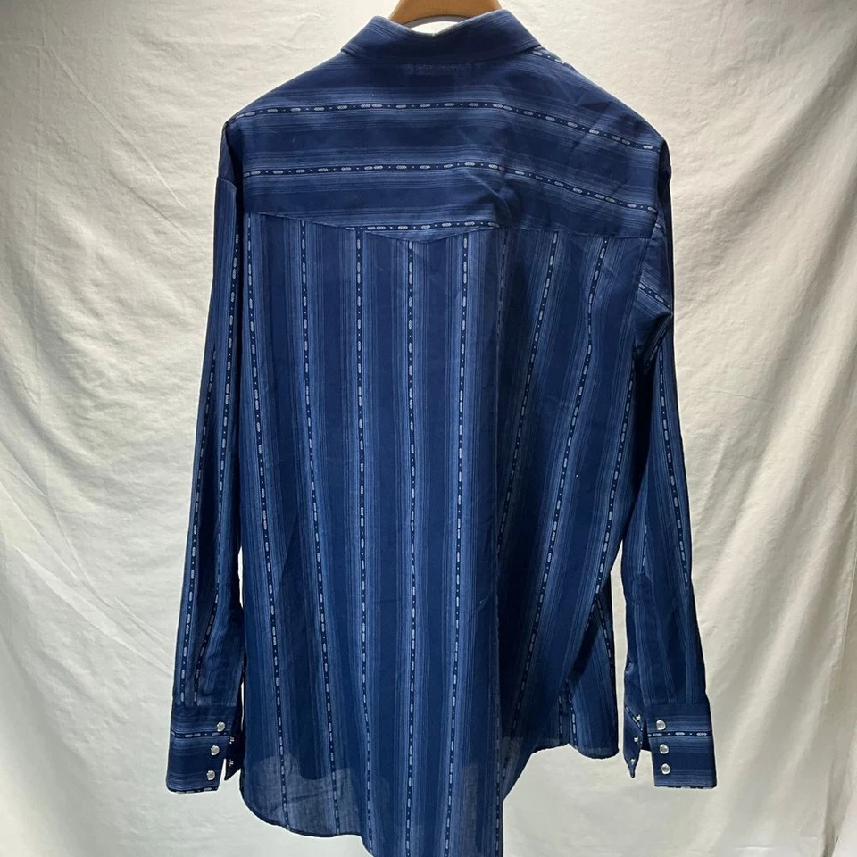 Camisa a Presión Ely Cattleman Western Pearl Patrón Azteca Vaquero Rancho XL Foto 3 de 4