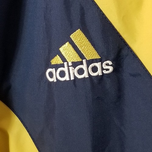 NOTRE DAME Swimming Windbreaker Adidas Full Zip Lined Colorblock Blue Gold XL - Picture 4 of 9