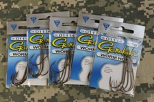 Gamakatsu 4/0 Worm Hooks 5 Packs=25 Hooks! 01...