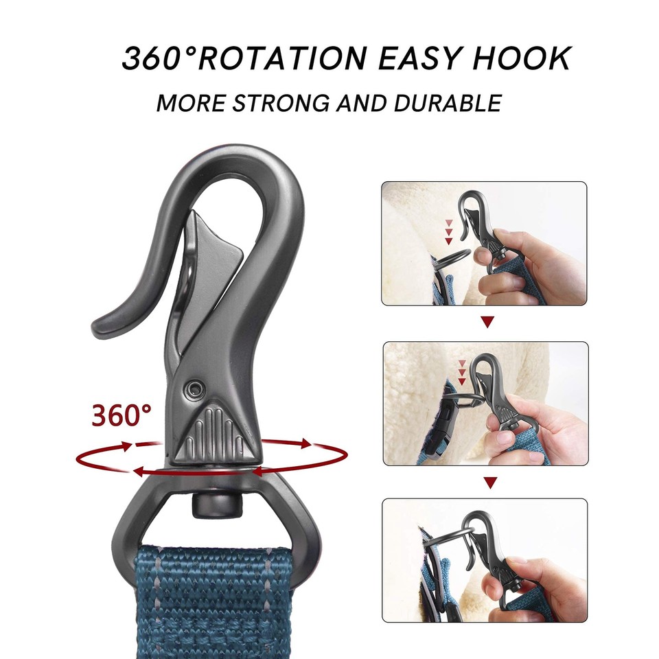 4FT Heavy Duty Dog Leash with Soft Padded Double Handle, Durable Strong