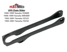 UFO Replacement Chain Slider Black Yamaha WR400F YZ400F 98-99 YZ125 YZ250 93-01